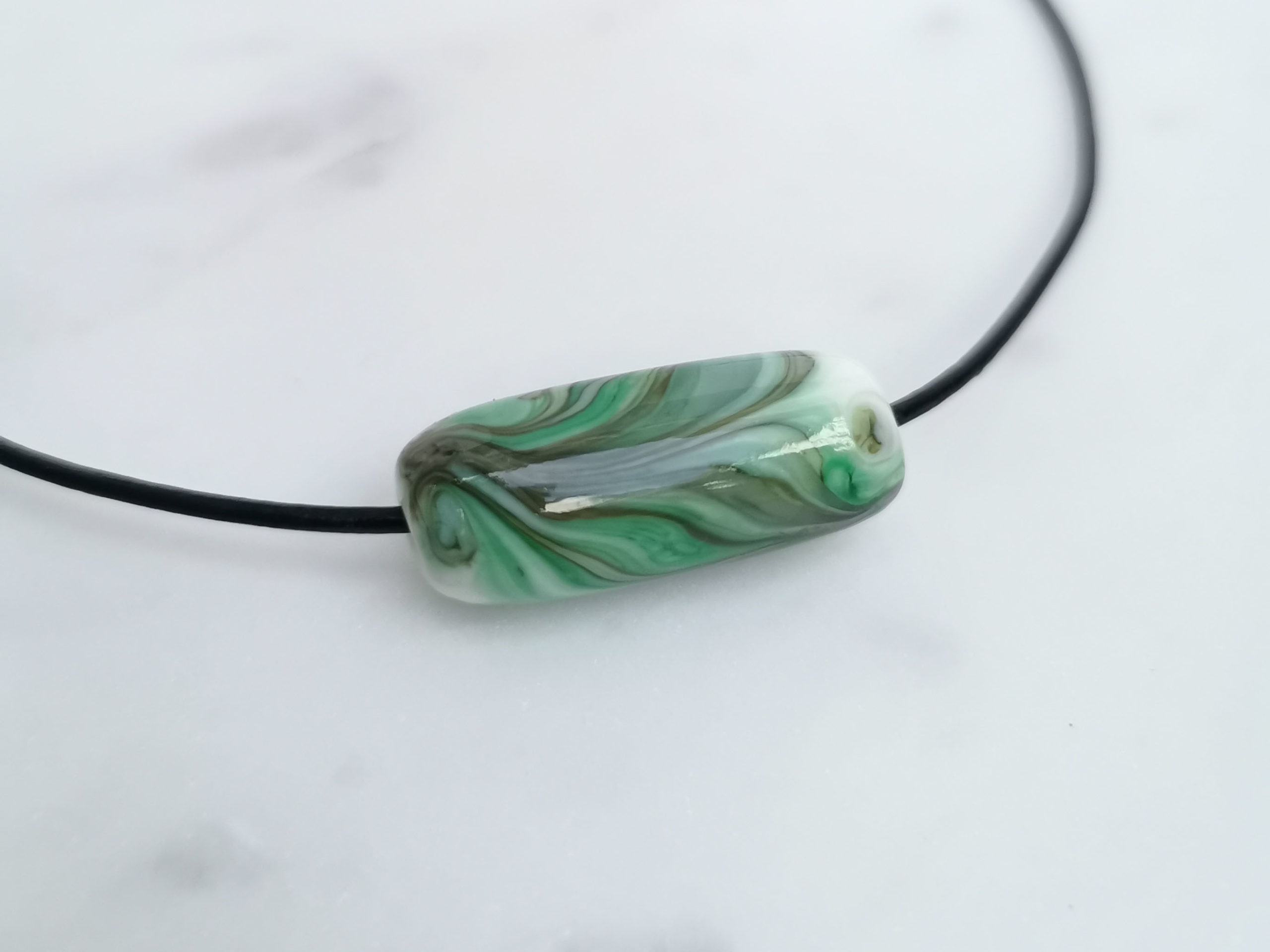 marie tellier collier cuir et verre marie tellier collier cuir et verre